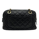 シャネル CHANEL マトラッセチェーンハンドバッグ 18番台 ブラック ゴールド金具 ラムスキン レディース ハンドバッグ