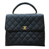 シャネル CHANEL マトラッセ トップ ハンドルバッグ A12397 ブラック ゴールド金具 キャビアスキン レディース トートバッグ