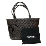 シャネル CHANEL カンボンライントート ラージ A25169 ブラウン ラム レディース トートバッグ
