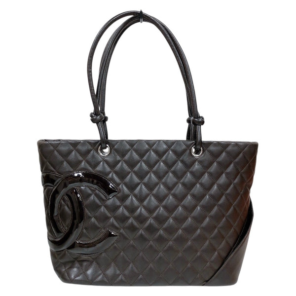 シャネル CHANEL カンボンライントート ラージ A25169 ブラウン ラム