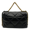 シャネル CHANEL CHANEL19 ラージバッグ AS1161 ブラック ゴールド/シルバー金具 シャイニーラムスキン レディース ショルダーバッグ