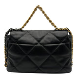 シャネル CHANEL CHANEL19 ラージバッグ AS1161 ブラック ゴールド/シルバー金具 シャイニーラムスキン レディース ショルダーバッグ