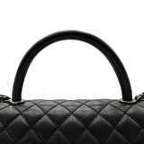 シャネル CHANEL ココハンドル29 A92991 21番台 ブラック シルバー金具 キャビアスキン レディース ショルダーバッグ