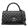 シャネル CHANEL ココハンドル29 A92991 21番台 ブラック シルバー金具 キャビアスキン レディース ショルダーバッグ
