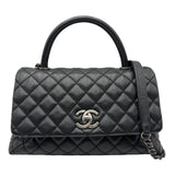 シャネル CHANEL ココハンドル29 A92991 21番台 ブラック シルバー金具 キャビアスキン レディース ショルダーバッグ