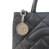 シャネル CHANEL 復刻トート A01804 9番台 ブラック シルバー金具 キャビアスキン レディース トートバッグ