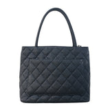 シャネル CHANEL 復刻トート A01804 9番台 ブラック シルバー金具 キャビアスキン レディース トートバッグ