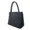 シャネル CHANEL 復刻トート A01804 9番台 ブラック シルバー金具 キャビアスキン レディース トートバッグ