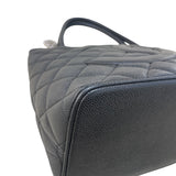 シャネル CHANEL 復刻トート A01804 9番台 ブラック シルバー金具 キャビアスキン レディース トートバッグ