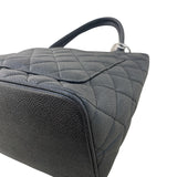 シャネル CHANEL 復刻トート A01804 9番台 ブラック シルバー金具 キャビアスキン レディース トートバッグ