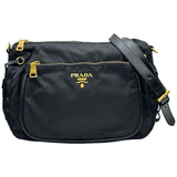 プラダ PRADA ナイロン ショルダーバッグ BT0689 ブラック ゴールド金具 ナイロン レディース ショルダーバッグ