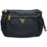 プラダ PRADA ナイロン ショルダーバッグ BT0689 ブラック ゴールド金具 ナイロン レディース ショルダーバッグ