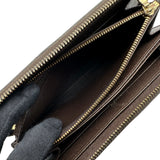 ルイ・ヴィトン LOUIS VUITTON ジッピー・ウォレット N60015 ブラウン ダミエ/レザー レディース 長財布