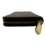 ルイ・ヴィトン LOUIS VUITTON ジッピー・ウォレット N60015 ブラウン ダミエ/レザー レディース 長財布
