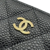 シャネル CHANEL クラシック ロングジップウォレット AP0242 31番台 ブラック ゴールド金具 キャビアスキン レディース 長財布