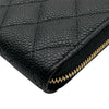 シャネル CHANEL クラシック ロングジップウォレット AP0242 31番台 ブラック ゴールド金具 キャビアスキン レディース 長財布