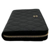 シャネル CHANEL クラシック ロングジップウォレット AP0242 31番台 ブラック ゴールド金具 キャビアスキン レディース 長財布