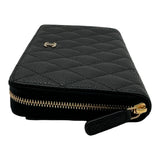 シャネル CHANEL クラシック ロングジップウォレット AP0242 31番台 ブラック ゴールド金具 キャビアスキン レディース 長財布