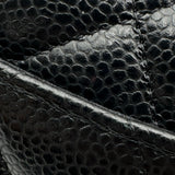 シャネル CHANEL クラシック ミディアムフラップウォレット AP0232 ブラック シルバー金具 キャビアスキン レディース 三つ折り財布