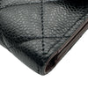 シャネル CHANEL クラシック ミディアムフラップウォレット AP0232 ブラック シルバー金具 キャビアスキン レディース 三つ折り財布