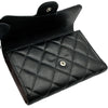 シャネル CHANEL クラシック ミディアムフラップウォレット AP0232 ブラック シルバー金具 キャビアスキン レディース 三つ折り財布