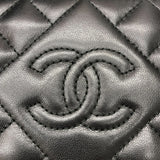 シャネル CHANEL マトラッセ ロングフラップ ウォレット ブラック ラム レディース 長財布