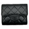 シャネル CHANEL クラシック スモールフラップウォレット AP0229 ブラック ブラック金具 ラムスキン レディース 三つ折り財布