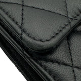シャネル CHANEL クラシック スモールフラップウォレット AP0229 ブラック ブラック金具 ラムスキン レディース 三つ折り財布