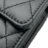 シャネル CHANEL クラシック スモールフラップウォレット AP0229 ブラック ブラック金具 ラムスキン レディース 三つ折り財布