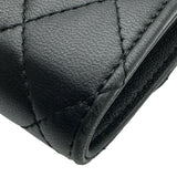 シャネル CHANEL クラシック スモールフラップウォレット AP0229 ブラック ブラック金具 ラムスキン レディース 三つ折り財布