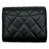 シャネル CHANEL クラシック スモールフラップウォレット AP0229 ブラック ブラック金具 ラムスキン レディース 三つ折り財布