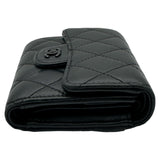シャネル CHANEL クラシック スモールフラップウォレット AP0229 ブラック ブラック金具 ラムスキン レディース 三つ折り財布