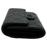 シャネル CHANEL クラシック スモールフラップウォレット AP0229 ブラック ブラック金具 ラムスキン レディース 三つ折り財布