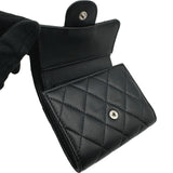 シャネル CHANEL クラシック スモールフラップウォレット AP0229 ブラック ブラック金具 ラムスキン レディース 三つ折り財布