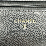 シャネル CHANEL マトラッセチェーンウォレット AP0250 29番台 ブラック キャビアスキン レディース ショルダーバッグ