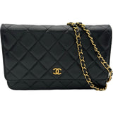 シャネル CHANEL マトラッセチェーンウォレット AP0250 29番台 ブラック キャビアスキン レディース ショルダーバッグ
