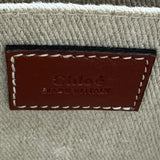 クロエ Chloe ウッディスモールトート ブラウン キャンバス レディース トートバッグ