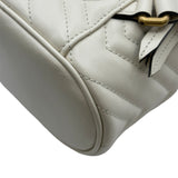 グッチ GUCCI GGマーモント2WAYショルダー 598594 ホワイト レザー レディース リュック・デイパック