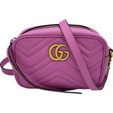 グッチ GUCCI GGマーモントカメラバッグ 448065 パープル レザー レディース ショルダーバッグ