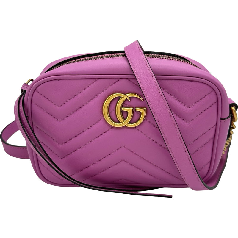 グッチ GUCCI GGマーモントカメラバッグ 448065 パープル レザー