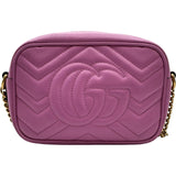グッチ GUCCI GGマーモントカメラバッグ 448065 パープル レザー レディース ショルダーバッグ