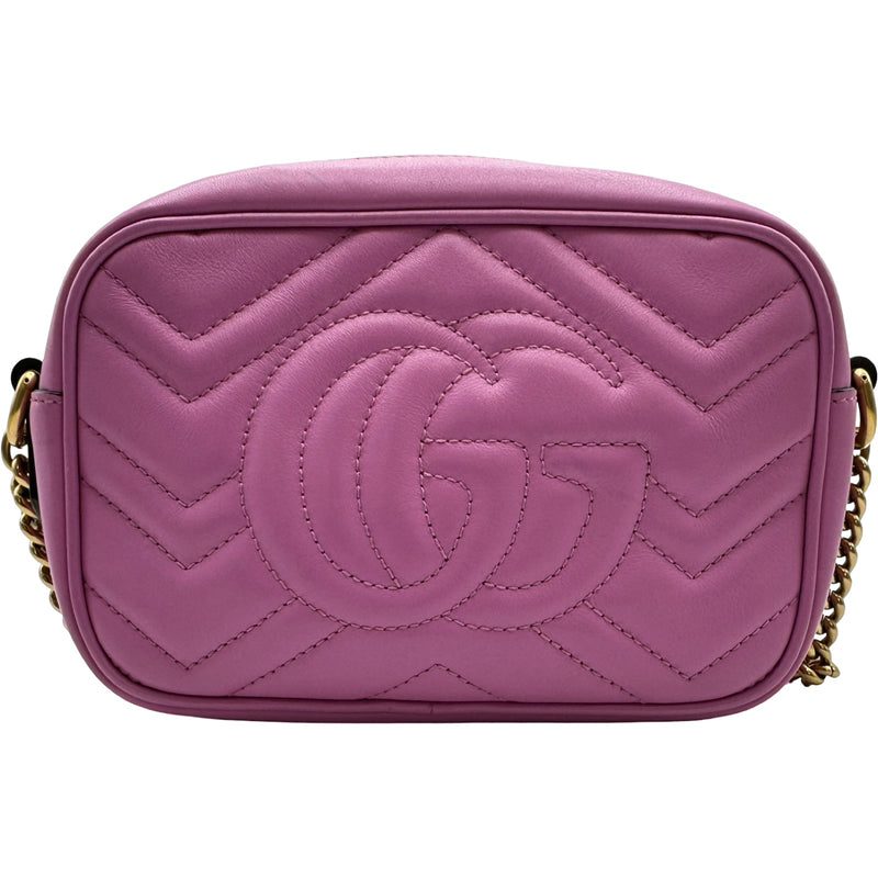 グッチ GUCCI GGマーモントカメラバッグ 448065 パープル レザー