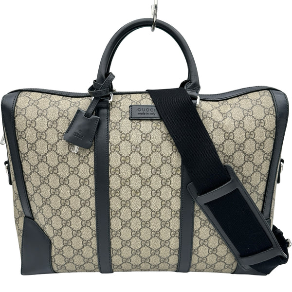 最終値下げGUCCIレザー ビジネスバッグ グッチ GUCCI ビジネスバッグ 406384 ブラック GGスプリーム メンズ