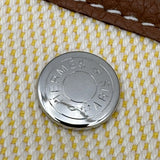 エルメス HERMES ガーデンパーティーPM C刻印　(2018年製) ゴールド・エクリュ/ジョーヌアンブル シルバー金具 トワルミリタリー・ネゴンダ レディース トートバッグ