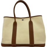 エルメス HERMES ガーデンパーティーPM C刻印　(2018年製) ゴールド・エクリュ/ジョーヌアンブル シルバー金具 トワルミリタリー・ネゴンダ レディース トートバッグ