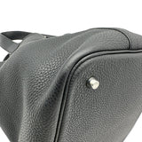 エルメス HERMES ピコタンロック MM ブラック シルバー金具 トリヨン レディース ハンドバッグ
