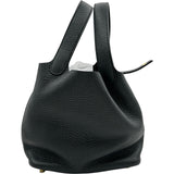 エルメス HERMES ピコタンロックPM D刻印 ブラック トリヨン レディース ハンドバッグ