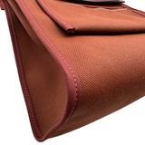 エルメス HERMES エールバックジップPM D刻 ボルドー シルバー金具 トワル・ハンター レディース ショルダーバッグ
