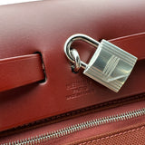 エルメス HERMES エールバックジップPM D刻 ボルドー シルバー金具 トワル・ハンター レディース ショルダーバッグ