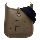 エルメス HERMES エヴリン TPM W刻 エトゥープ/ゴールド金具 トリヨン レディース ショルダーバッグ